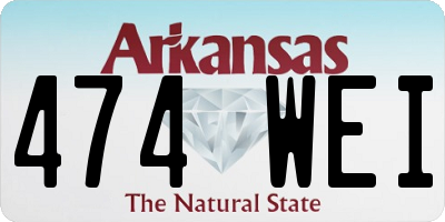 AR license plate 474WEI