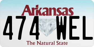 AR license plate 474WEL
