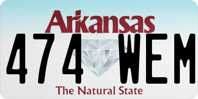 AR license plate 474WEM