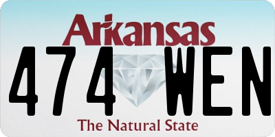 AR license plate 474WEN