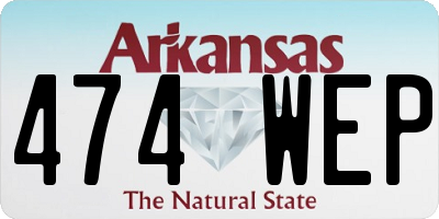 AR license plate 474WEP