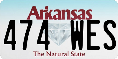 AR license plate 474WES