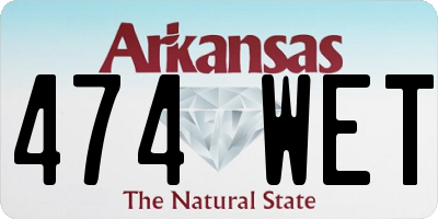 AR license plate 474WET