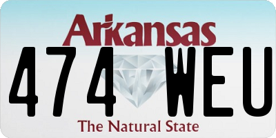 AR license plate 474WEU
