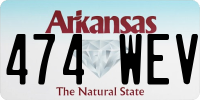AR license plate 474WEV