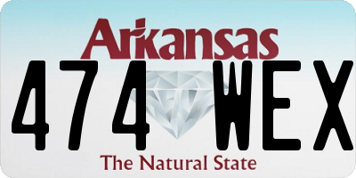 AR license plate 474WEX