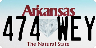 AR license plate 474WEY