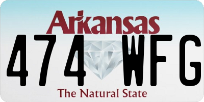 AR license plate 474WFG