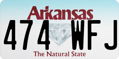 AR license plate 474WFJ