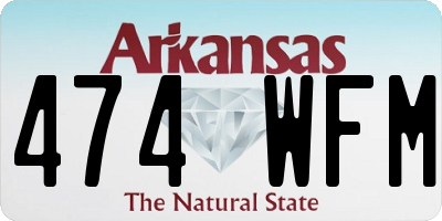 AR license plate 474WFM