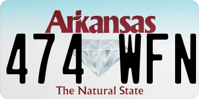 AR license plate 474WFN