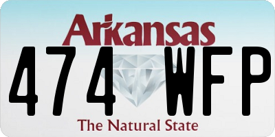 AR license plate 474WFP