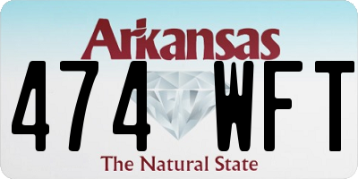 AR license plate 474WFT