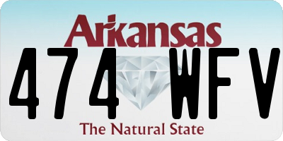 AR license plate 474WFV