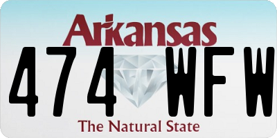 AR license plate 474WFW