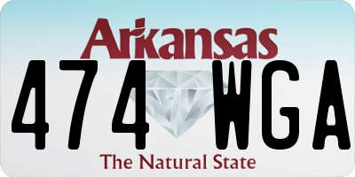 AR license plate 474WGA