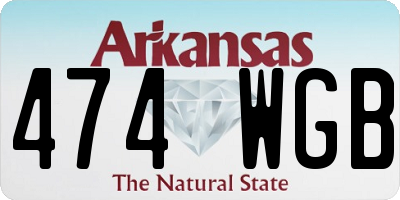 AR license plate 474WGB