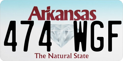 AR license plate 474WGF