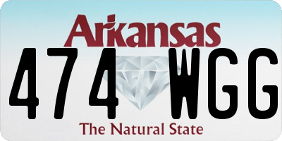 AR license plate 474WGG