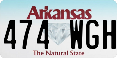 AR license plate 474WGH