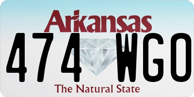 AR license plate 474WGO