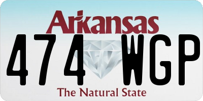 AR license plate 474WGP
