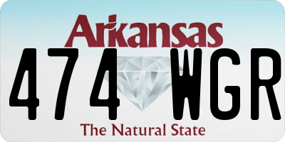 AR license plate 474WGR