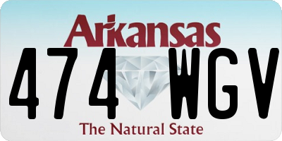 AR license plate 474WGV