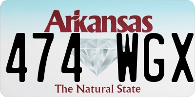 AR license plate 474WGX