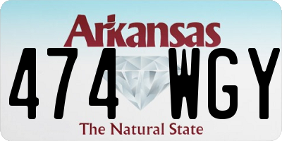 AR license plate 474WGY