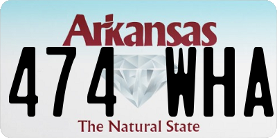 AR license plate 474WHA