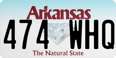 AR license plate 474WHQ
