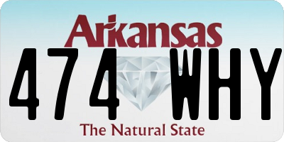 AR license plate 474WHY