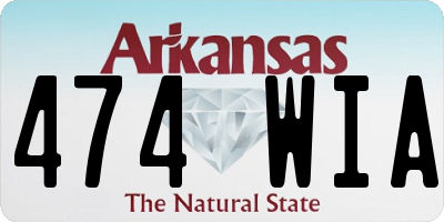 AR license plate 474WIA