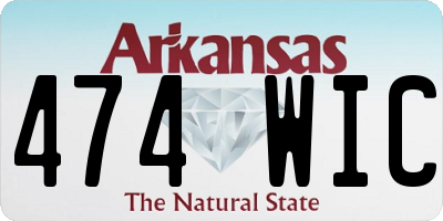 AR license plate 474WIC