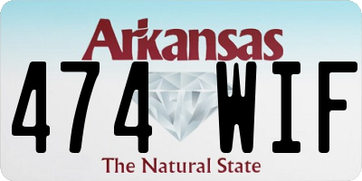 AR license plate 474WIF