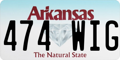AR license plate 474WIG