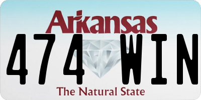 AR license plate 474WIN