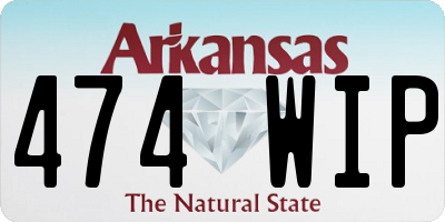 AR license plate 474WIP