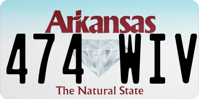AR license plate 474WIV