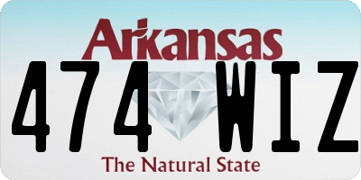 AR license plate 474WIZ