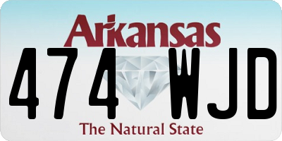 AR license plate 474WJD