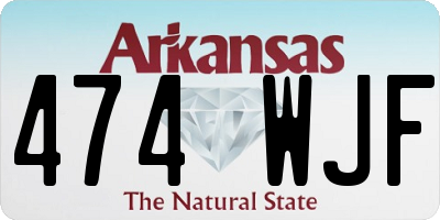 AR license plate 474WJF