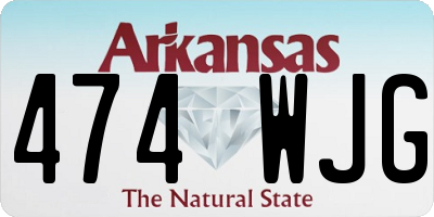 AR license plate 474WJG