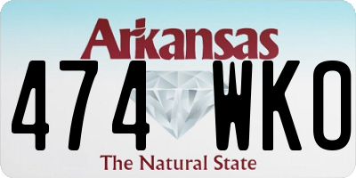 AR license plate 474WKO