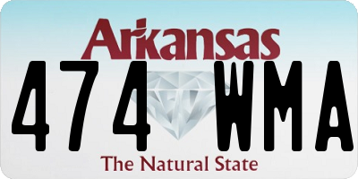 AR license plate 474WMA