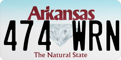 AR license plate 474WRN