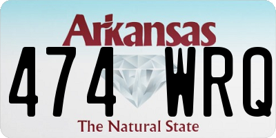 AR license plate 474WRQ