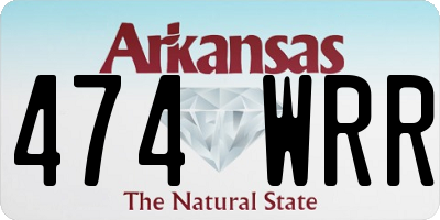 AR license plate 474WRR