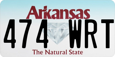 AR license plate 474WRT